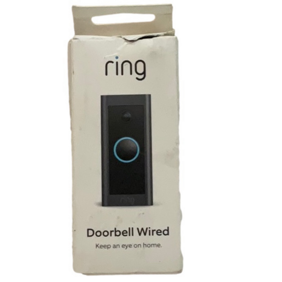 NEW RING Doorbell Wired - Black - Picture 1 of 4